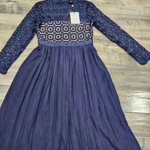 Little Mistress Midnight Blue Lace Dress
